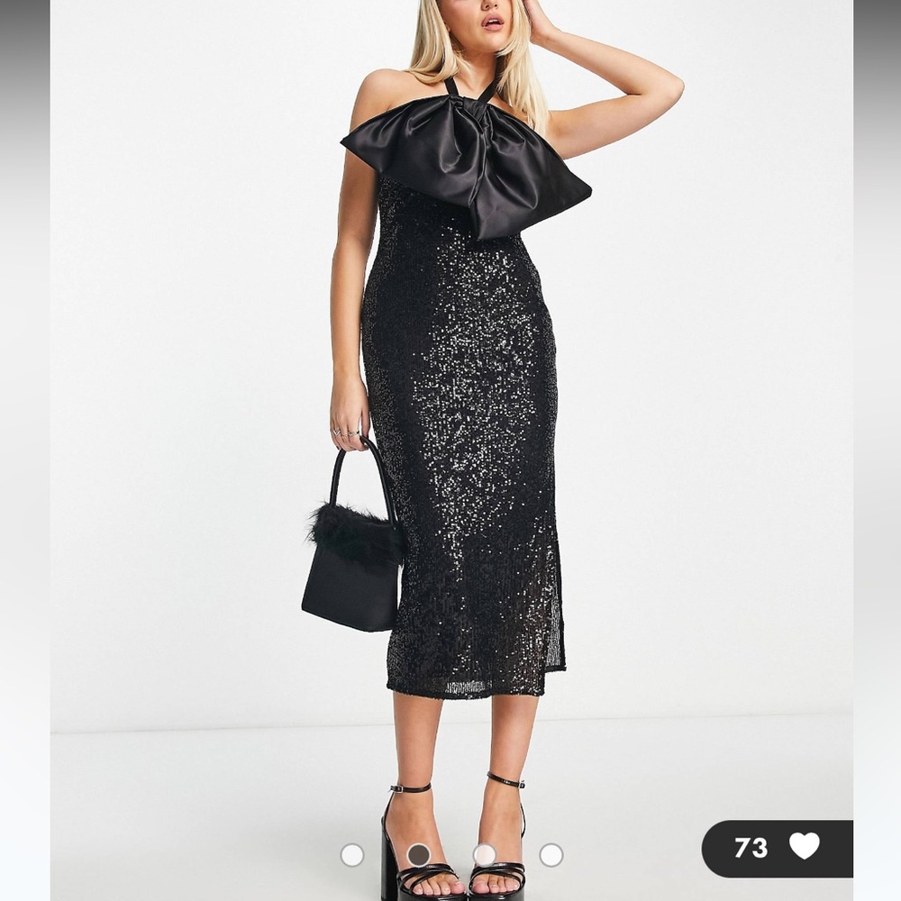 ASOS DESIGN Bow Sequin Dress